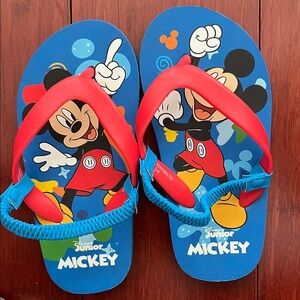 Disney Mickey Mouse Kids Flip Flops - Red and Blue